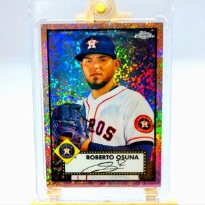 SP 34/75 Roberto Osuna #353 Topps Chrome Rose Gold Speckled Refractor 2021